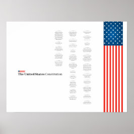 Poster Econo USA Constiution American Flag