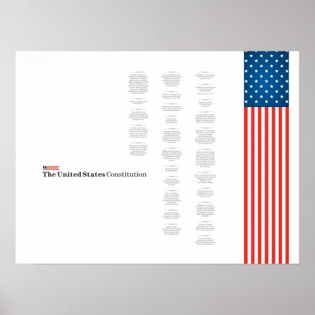 Poster Econo USA Constiution American Flag (Vorne)