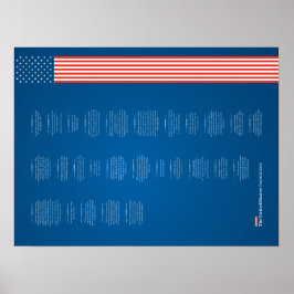 Poster Econo USA Constiution American Flag