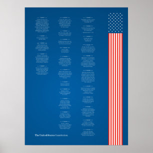 Poster Econo USA Verfassung Amerikanische Flagge