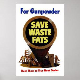Poster Économiser Les Graisses De Déchets ~ Pour La Poudr