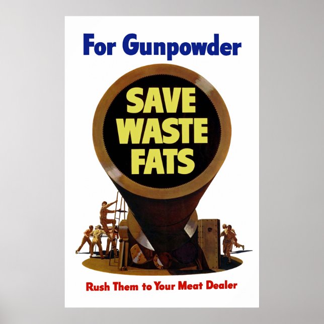 Poster Économiser Les Graisses De Déchets ~ Pour La Poudr (Devant)