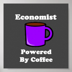Poster "Économiste" actionné par le café