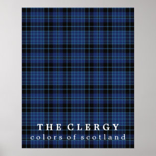 Poster Écossais Clergé Couleurs écossais Tartan