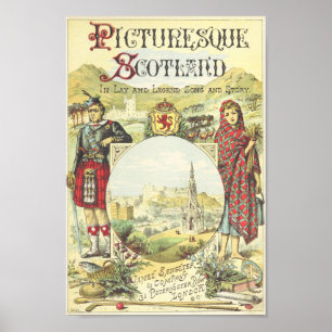 Poster Ecosse pittoresque - Illustration Vintage