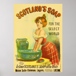 Poster Ecosse Savon Vintage publicité