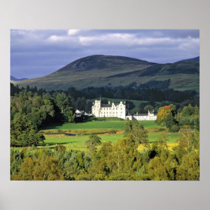 Poster Écosse, Tayside, château de Blair. Dans un champ é
