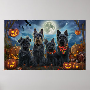 Poster Ecosse Terrier Halloween Éffrayant