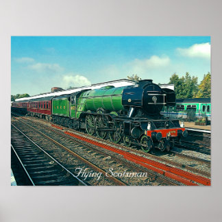 Poster Ecosse volante dans l'illustration Station