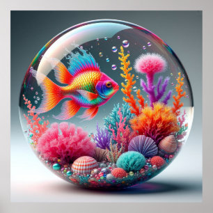 Poster Écosystème vibrant de récif corallien sous-marin