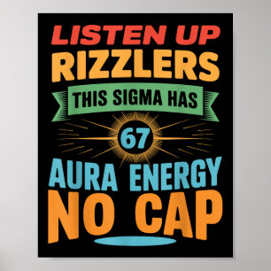 Poster Écoutez bien, Rizzlers, ce Sigma a 67 Aura Énergie