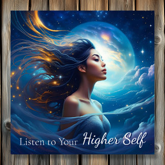 Poster Écoutez votre moi supérieur | Méditation Spirituel