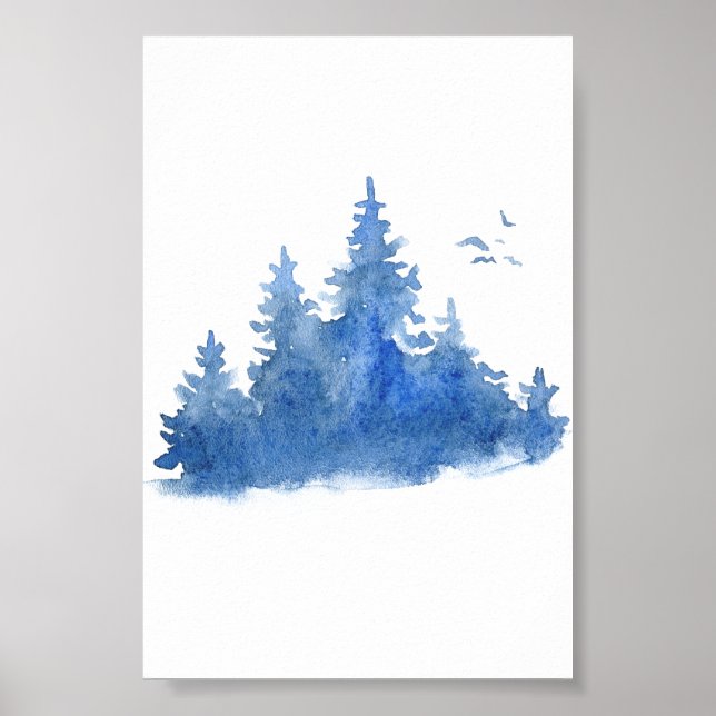 Poster Écran (10,2 x 15,2 cm) - Scène d'hiver (Devant)