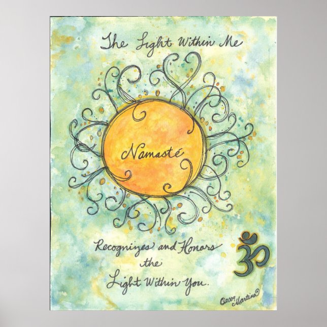 Poster Écran d'affirmation Namaste (Devant)