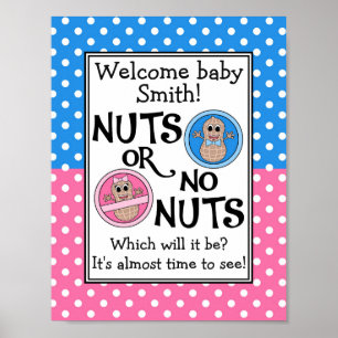 Poster Ecran de révélation par genre de Noix personnalisa