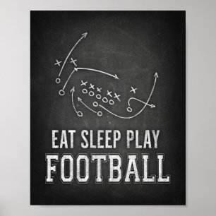 Poster ÉCRAN DORMIR JOUER FOOTBALL SIGNALÉ Imprimer