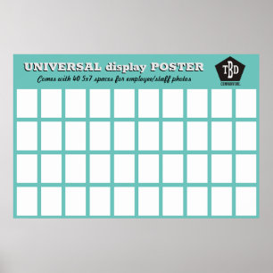 Poster Ecran photo universel de couleur personnalisable g