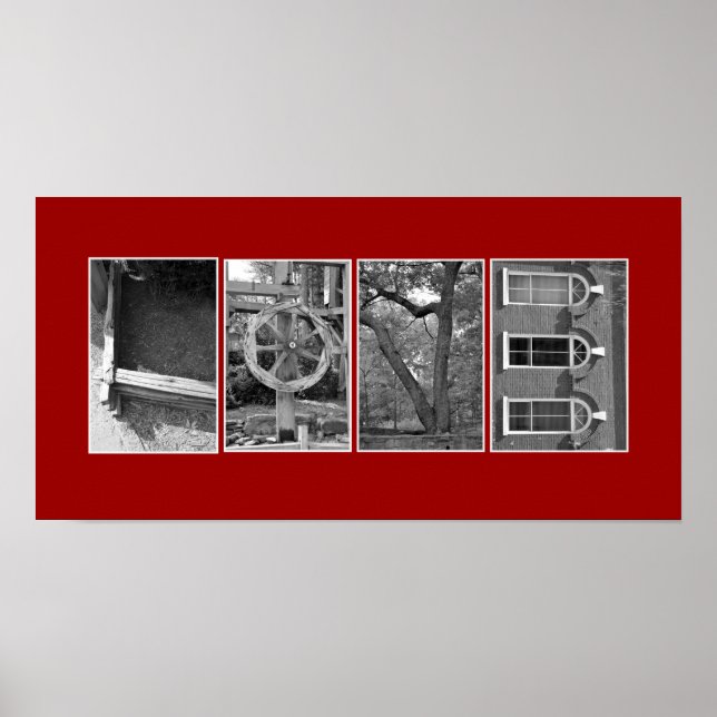 Poster Écraser avec des images (Devant)