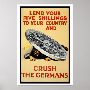 Poster Écraser Les Allemands