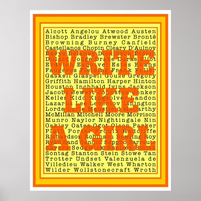 Poster Écrire comme une fille Agrumes Imprimer (Devant)
