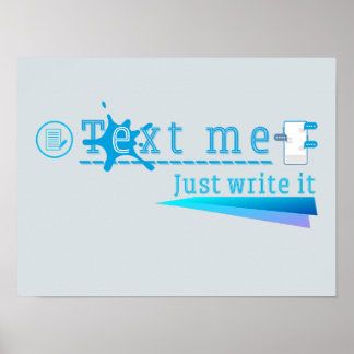 Poster Ecrire Des Questions : Envoyez-Moi Un Texte, Posez