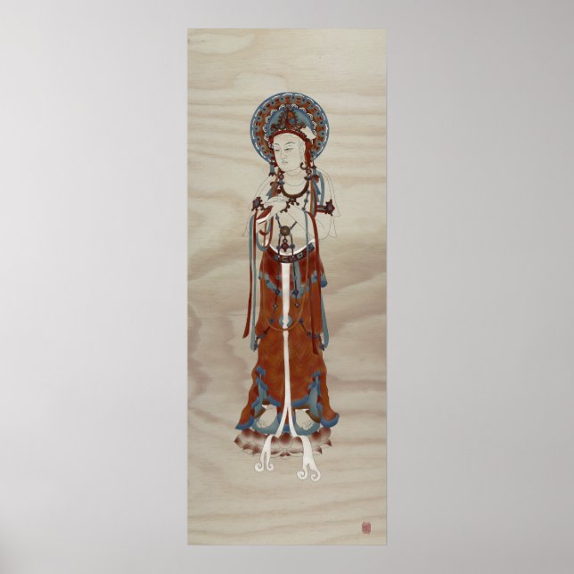 Poster Écriture Bouddha Doug Fir Art Arrière - plan Impri (Devant)