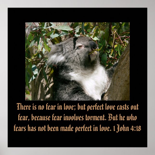 Poster Écriture chrétienne 1 Jean 4:18 (Devant)