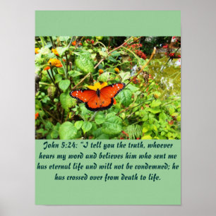 Poster Écriture chrétienne Jean 5:24
