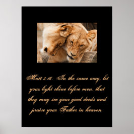Poster Écriture chrétienne Matt 5:16