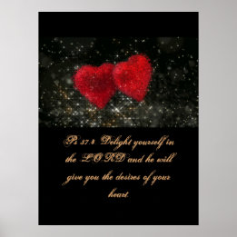 Poster Écriture Chrétienne Ps 37:4