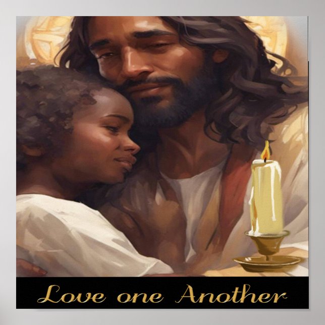 Poster Écriture de Jésus et de l'enfant  (Devant)