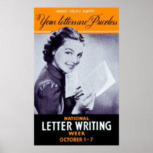 Poster Écriture vintage