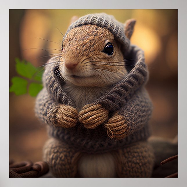 Poster Écureuil (Devant)