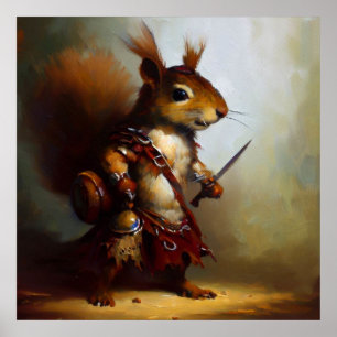 Poster Écureuil barbare