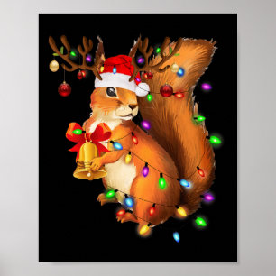 Poster Écureuil de Noël Lumière Famille de jumelage Sweat