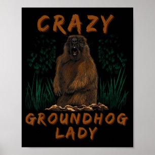 Poster Écureuil fou marmotte rongeur Écureuil de terre 