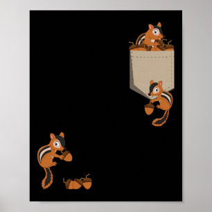 Poster Écureuils Mignons qui Grimpent - Amoureux des Rong