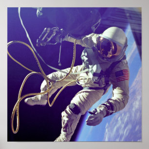 Poster Ed White First American Spacewalker Photographie
