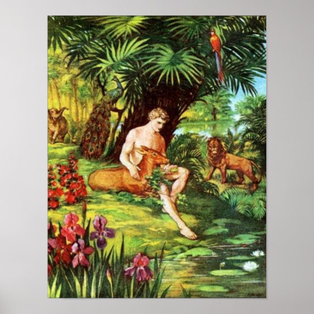 Poster Eden Adam Dans Le Jardin (Devant)