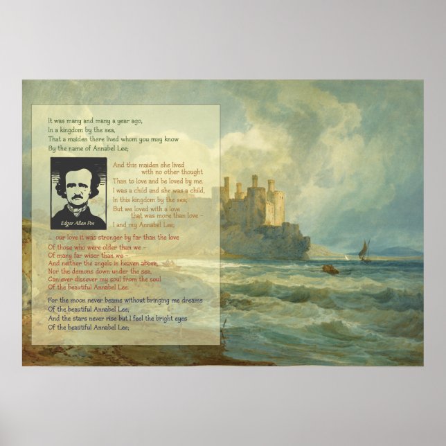 Poster Edgar Allan Poe Annabel Lee (Devant)