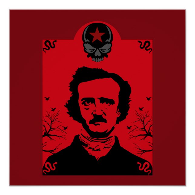 Poster Edgar Allan Poe Black Raven (Devant)
