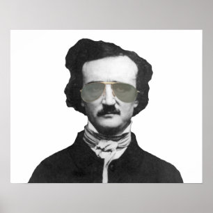 Poster Edgar Allan Poe dans des lunettes de soleil