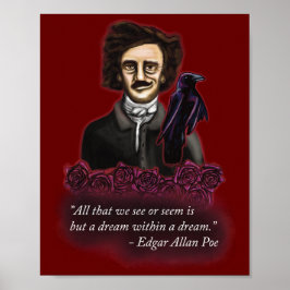 Poster Edgar Allan Poe, Dark Academia