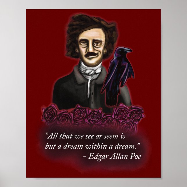 Poster Edgar Allan Poe, Dark Academia (Devant)