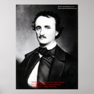 Poster Edgar Allan Poe "La religion est" Citation de sage
