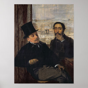 Poster Edgar Degas   Autoportrait de l'Evariste de Valern