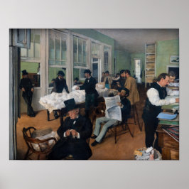 Poster Edgar Degas - Bureau de coton à la Nouvelle-Orléan