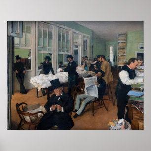 Poster Edgar Degas - Bureau de coton à la Nouvelle-Orléan