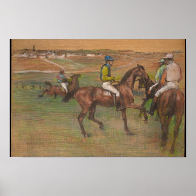 Poster Edgar Degas - Chevaux de course (Devant)