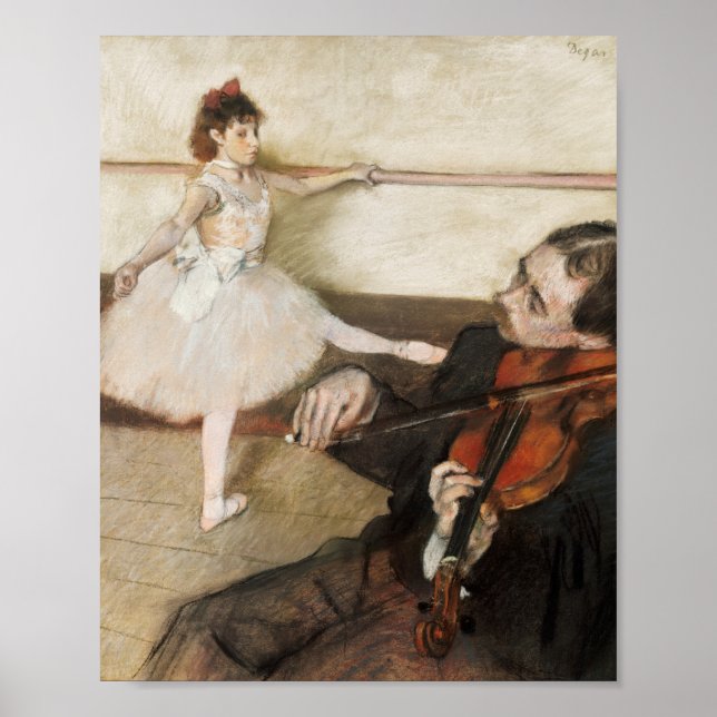 Poster Edgar Degas. Cours de danse. Impressionnisme vinta (Devant)